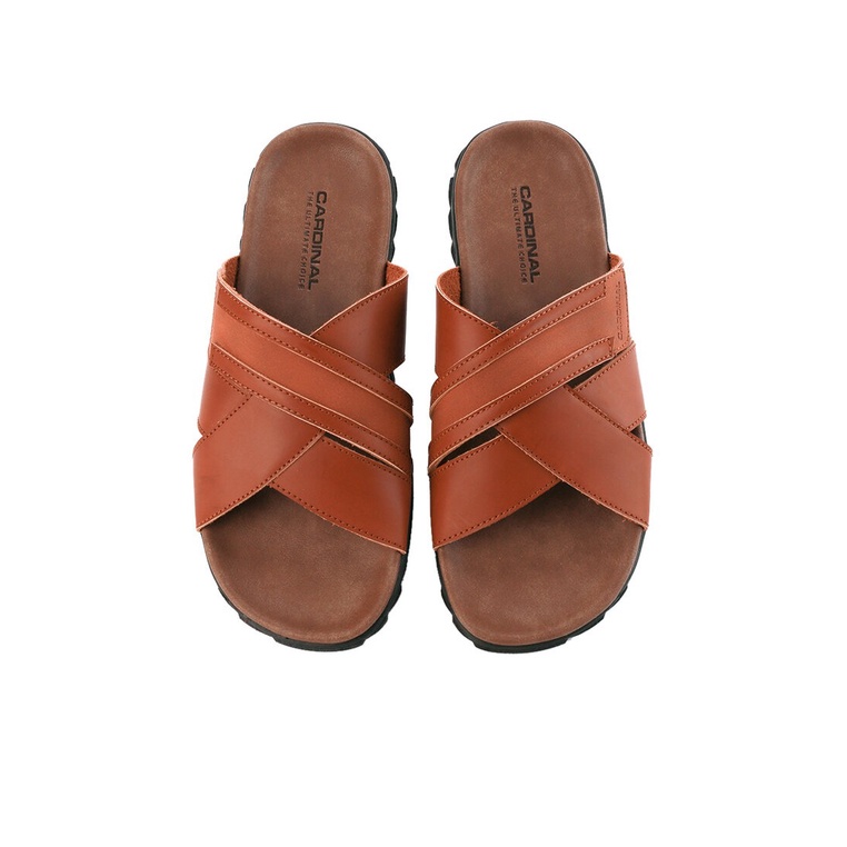 SANDAL SLIDE PRIA CARDINAL ORIGINAL CASUAL TERBARU COKLAT CA06