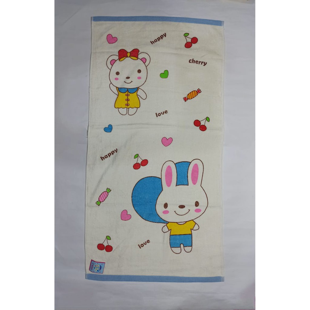 Twin Gold - 1 Pcs Handuk bayi, Perlengkapan mandi bayi 50 X 100 CM ( Warna Krem ) ~ Sahabi