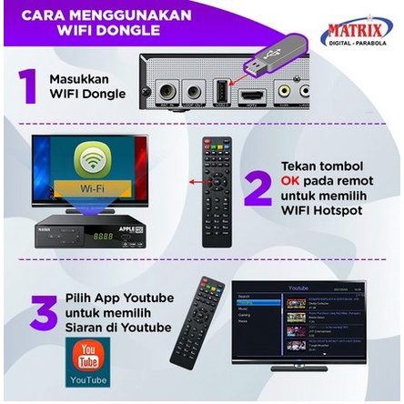 Set Top Box Tv Digital Matrix DVB T2 Apple HD EWS / set top box / stb tv digital / set box tv digital / set top box tv tabung Usb wifi  MTK7601UN