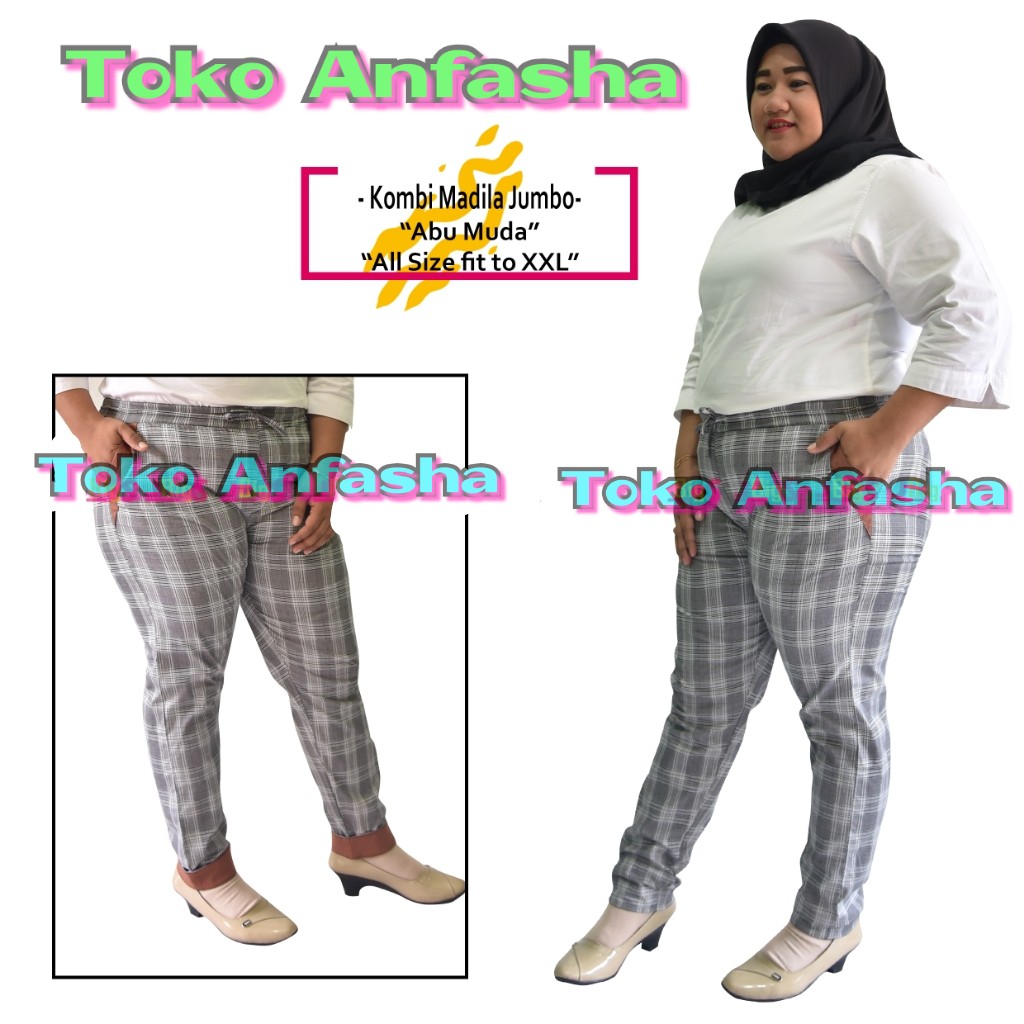 KOMBINASI MADYLA JUMBO Celana  panjang  wanita premium 