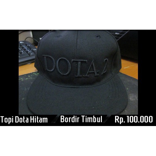 Topi Snapback Dota 2 Hitam || Aksesoris Vavle Merch