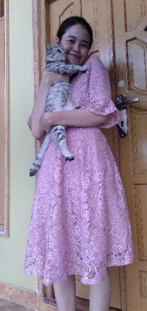 Luve Collectons - Dress Brukat Wanita  -dress Brukat Pesta - Dress Pesta Brukat - Brukat Dress Pesta