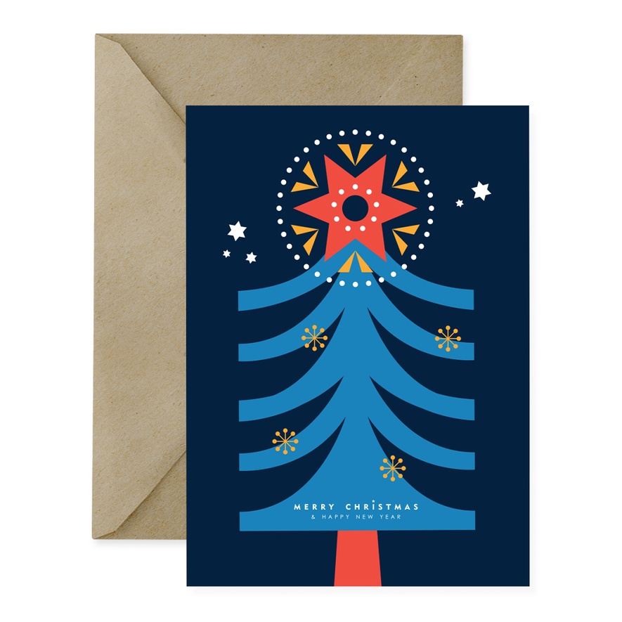 

Christmas Card / Kartu Ucapan Natal - Geometric Tree