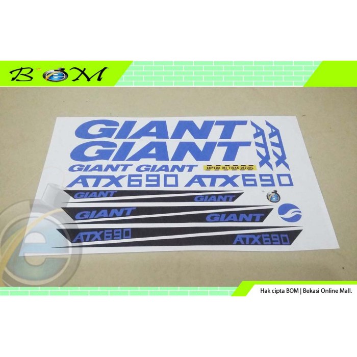 striping stiker decal transparan sepeda giant atx690 fullset biru htm