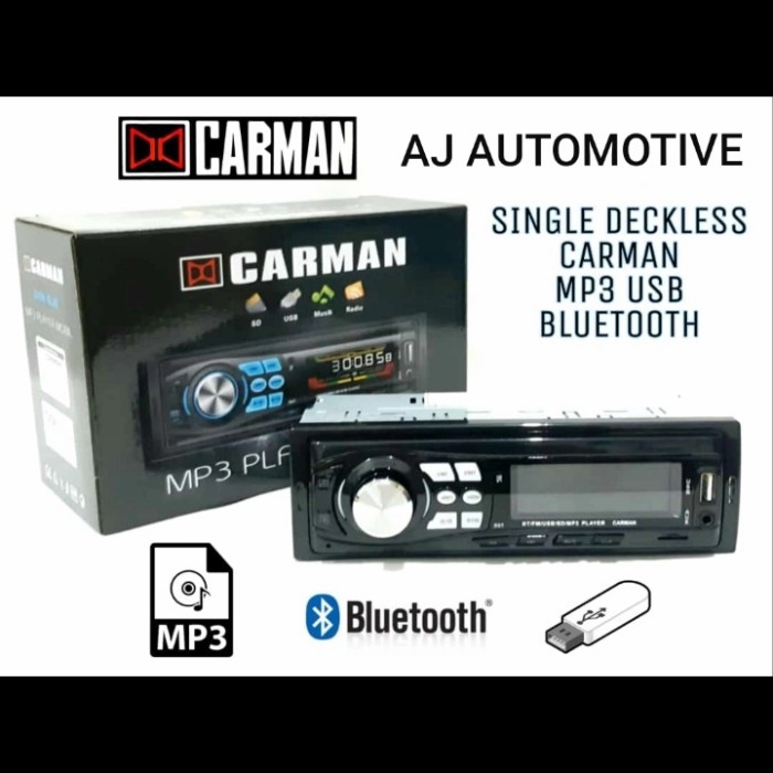 CARMAN Tape Audio Mobil Multifungsi Bluetooth USB MP3 FM Radio