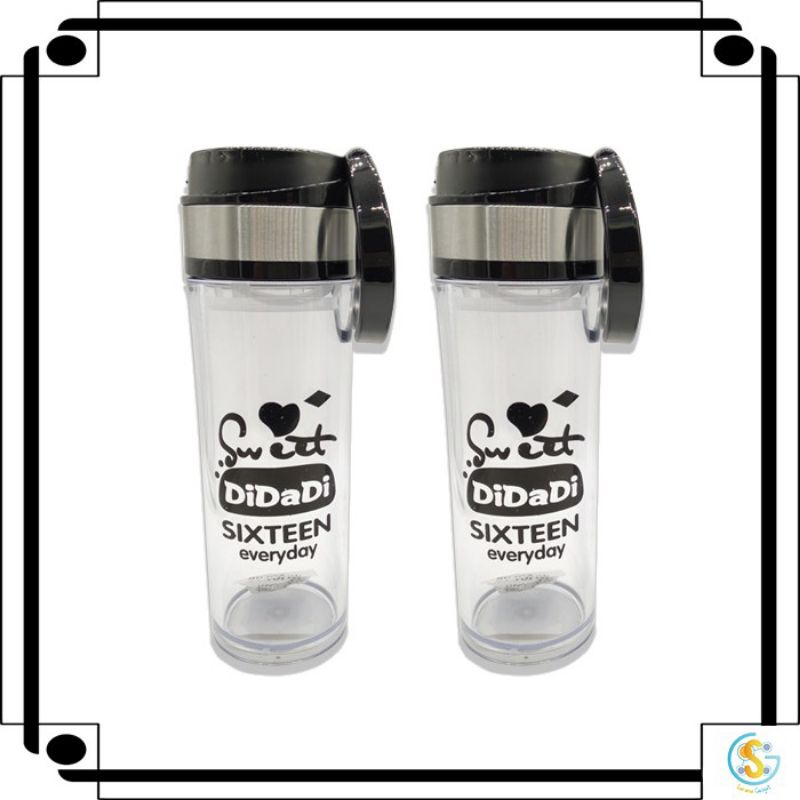 Botol Minum Sweet Didadi Sixteen Everyday 500 Ml - Botol Minum Kaca