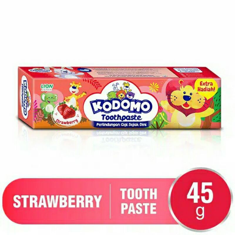 Kodomo Toothpaste 45 gr Pasta Gigi Anak 45gr Strawberry Orange Odol Strawbery dan Orange Jeruk