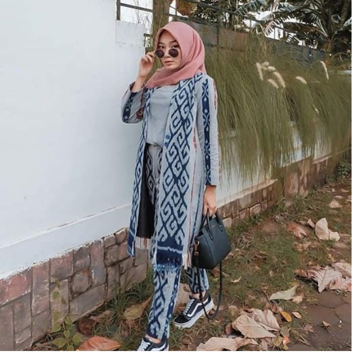 Baju tenun troso blangket preorder set outer+kulot