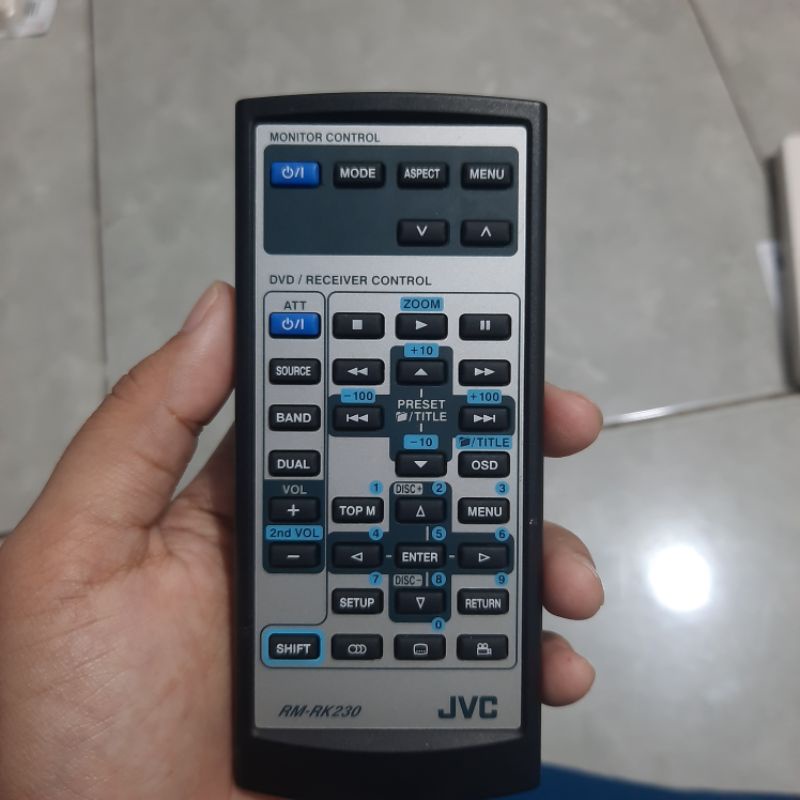 REMOTE REMOT DVD TAPE MOBIL JVC RM-RK230 ORIGINAL ASLI