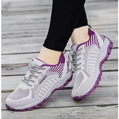Lalafunny Sepatu Sneakers Wanita Kasual Sepatu Wanita Luar Bernapas Non-Slip Sport Shoes-1