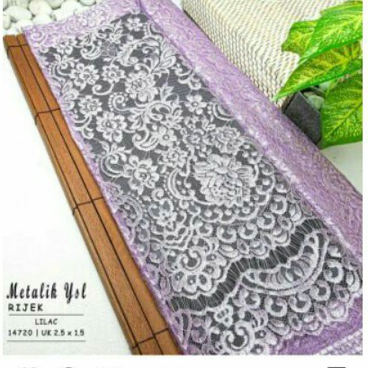 brokat ysl metalik rijek halus