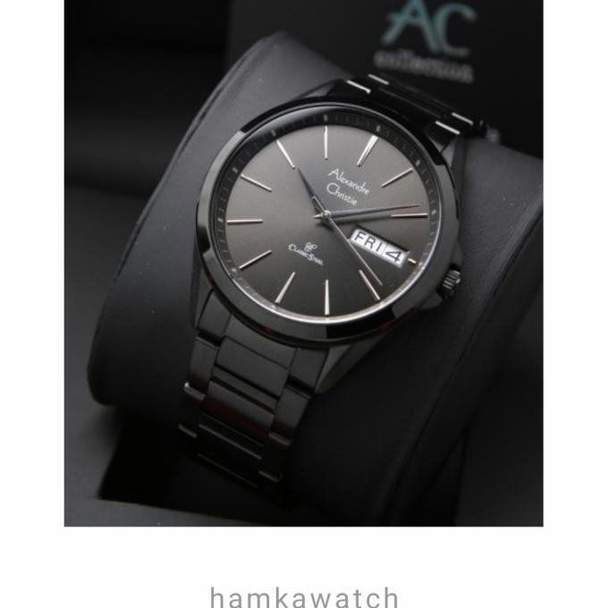 jam tangan pria alexander cristie original ac8592 full black