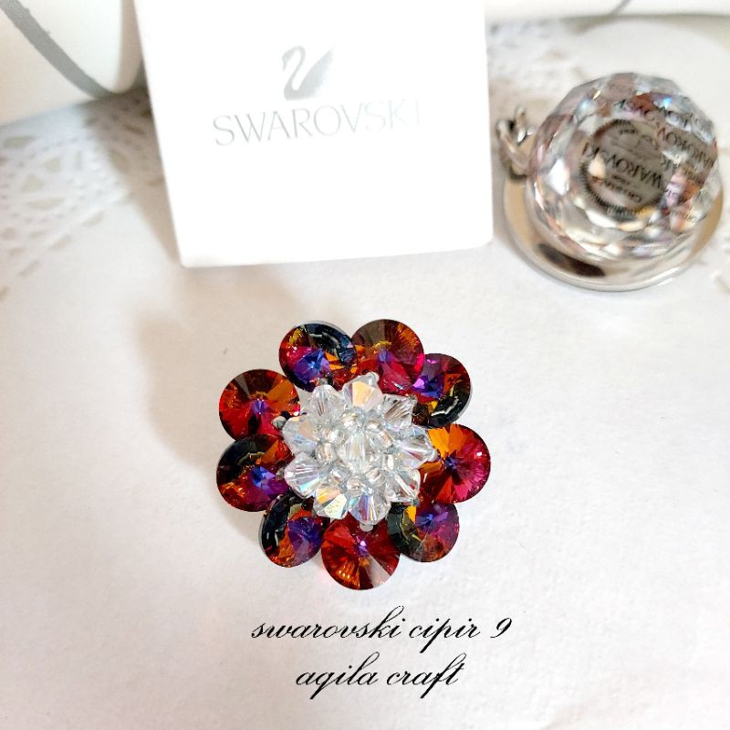 SWAROVSKI BUNGA CIPIR ORIGINAL AUSTRIA