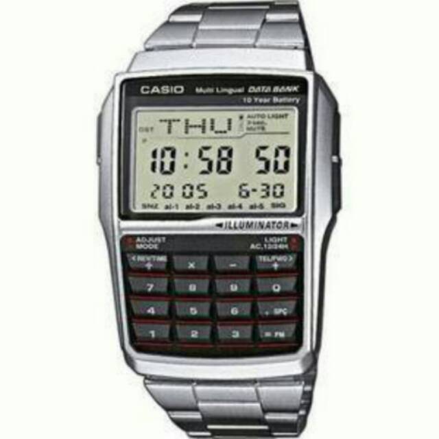 JAM TANGAN PRIA/COWOK CASIO RANTAI CALCULATOR ORI GARANSI INTERNASIONAL TAHAN AIR ELEGANT...