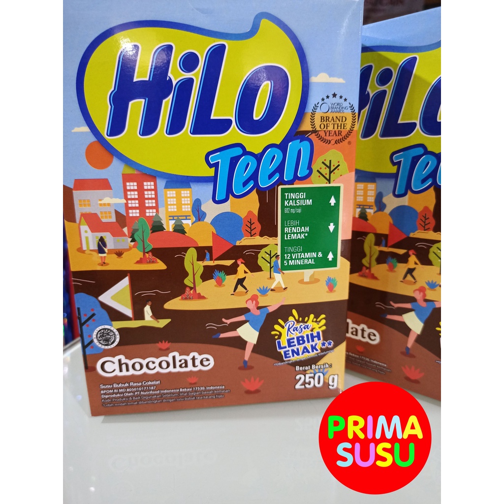 Hilo Teen 250 Gr, Cokelat, Vanila