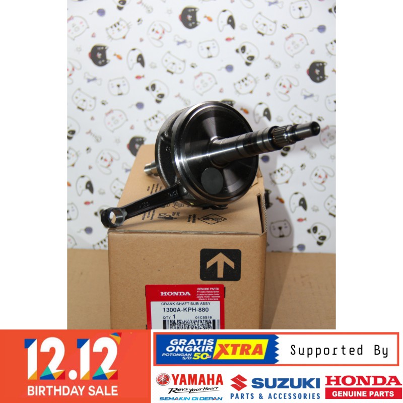 DIJAMIN ASLI KRUK AS CRANKSHAFT ASSY HONDA KIRANA KARISMA SUPRA X 125 ORIGINAL BERKUALITAS