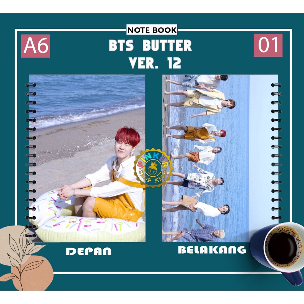 

Note A6 BTS BUTTER VER. 12 Buku Notes Notebook Kpop Murah