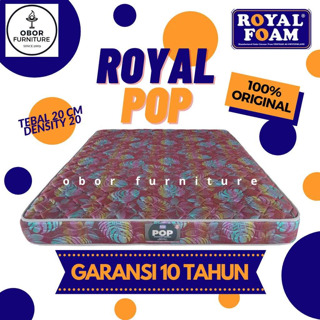 Kasur Busa Royal Pop tebal 20 cm ukuran 90 120 160 180 Royal Foam