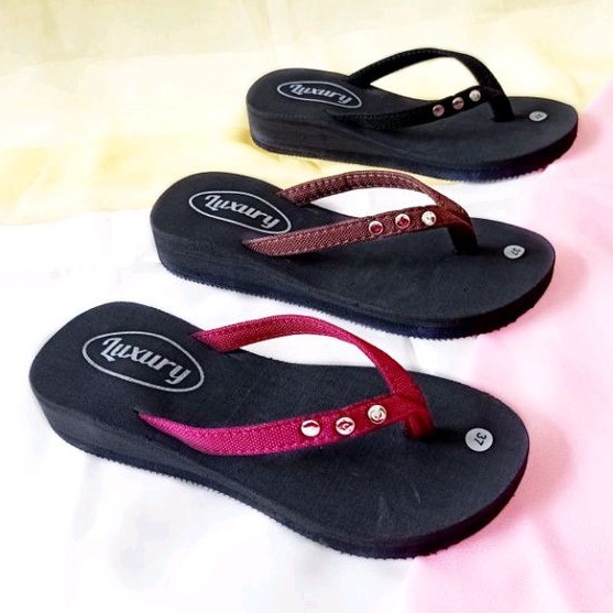 SANDAL JEPIT WANITA - SANDAL WEDGES SPON - SANDAL JEPIT SPON  - SANDAL SPON WANITA - WEDGES WANITA - SANDAL CEWEK ( KELING 3)