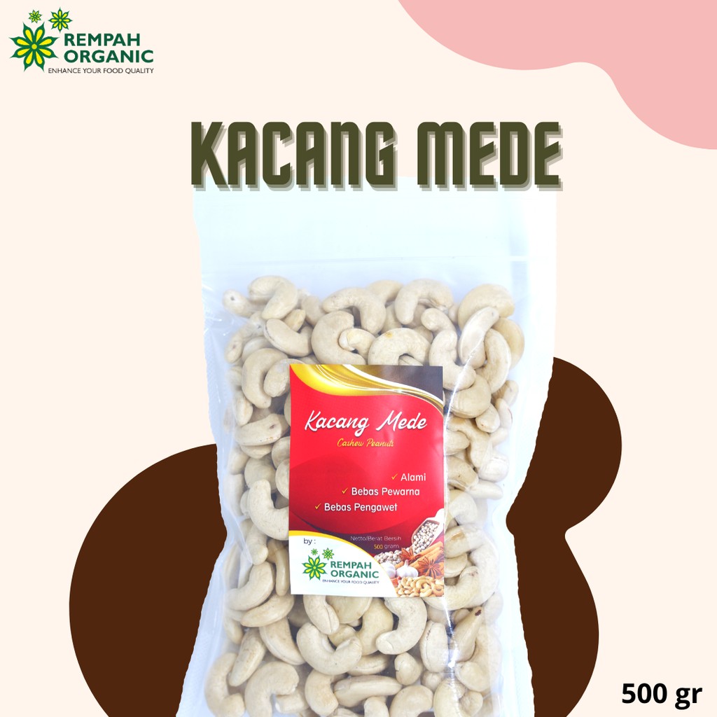 

Rempah Organic - Natural Cashew Nuts / Kacang Mede 500 Gram