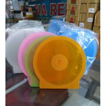 Kotak CD Case Oval / CD Kerang Tempat DVD Plastik - CDK01