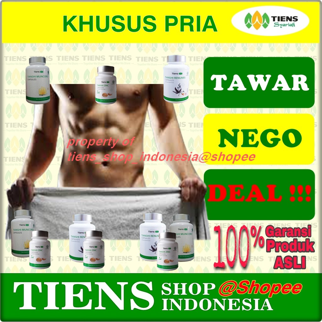 Paket Vitalitas Herbal Khusus Pria Dewasa Muncord Renuves Dan Zinc Kapsul Asli Ori Segel Tiens 3940