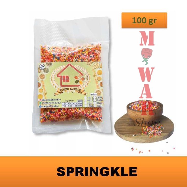 

(100 gr) SPRINGKLE Warna Toping Coklat dan Kue