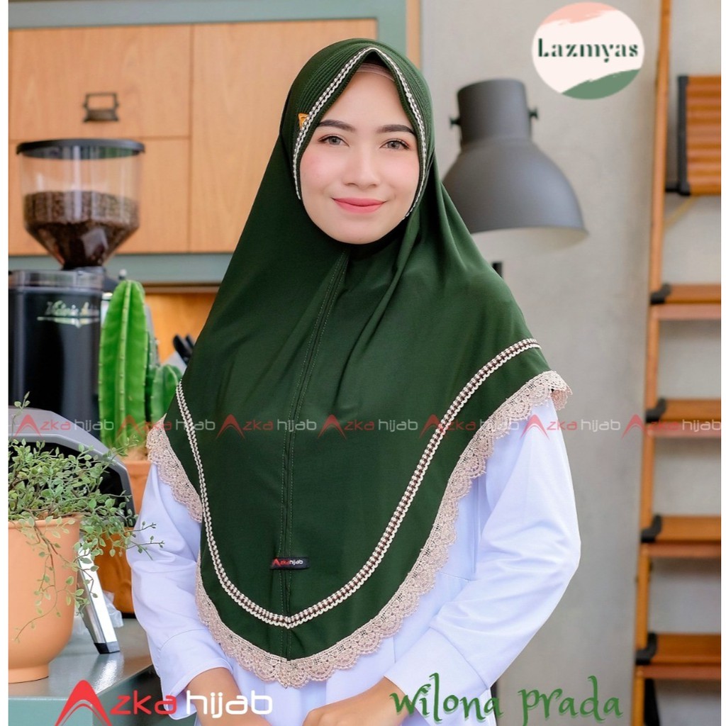 Jilbab Instan Jersey Renda Prada Premium Terbaru