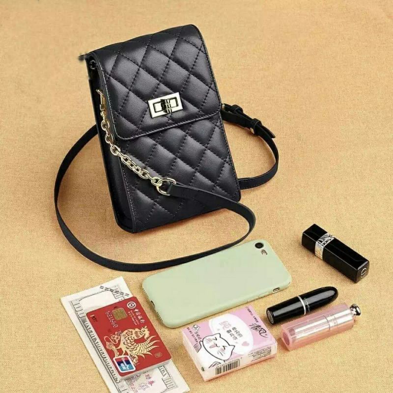 pocket bolso wanita kekinian terbaru bisa muat hp kosmetik