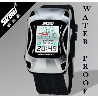 BEST SELLER Jam Tangan Mobil Ferari LED Watch Anak ORI SKMEI Waterproof Anti Air