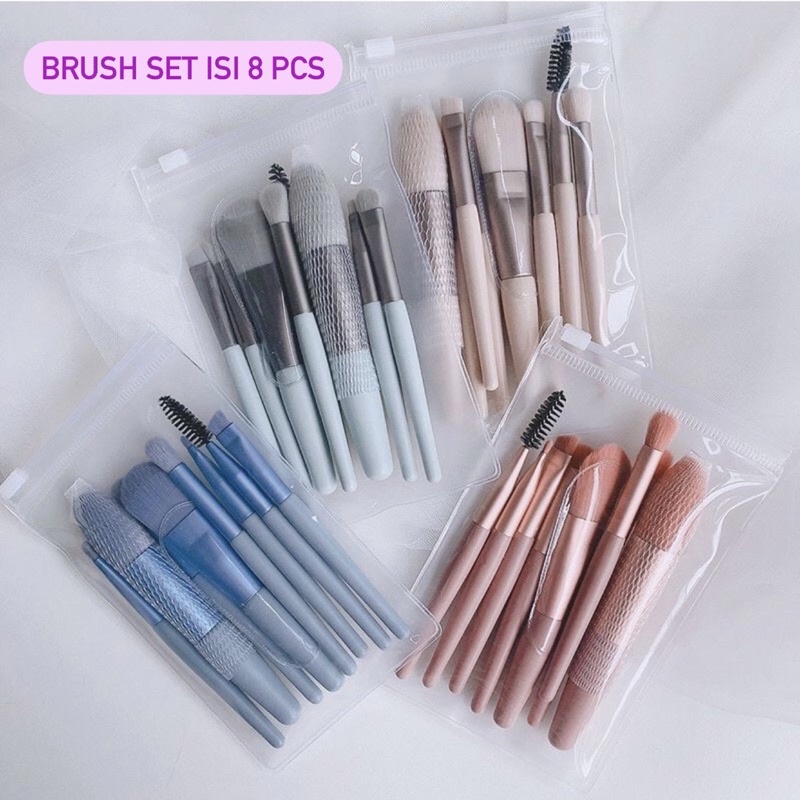 Bisa COD Set Brush Makeup 8 in 1 Set Brush Makeup 13 in 1 Kuas Make up 8in1 Kuas Make up 13in1 Makeup Tools Eyeshadow Blush on Contour