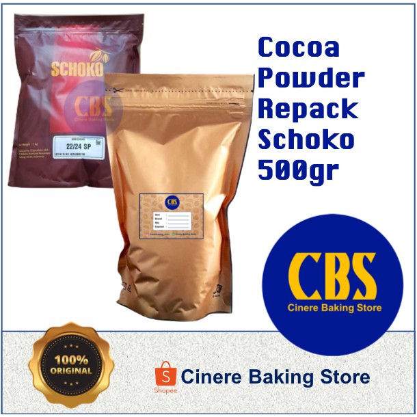 Cocoa Powder Schoko Repack 500gr Pure 100% Cocoa HALAL