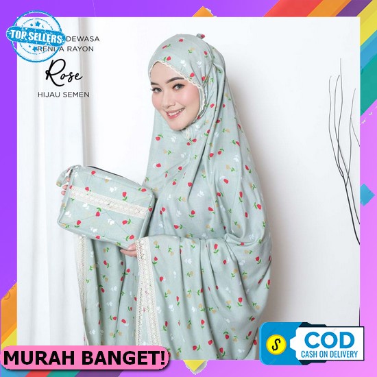 Mukena Rukuh Wanita Dewasa Remaja Cantik Murah Mewah Premium Terbaru 2022 Model Kekinian Polos Bahan