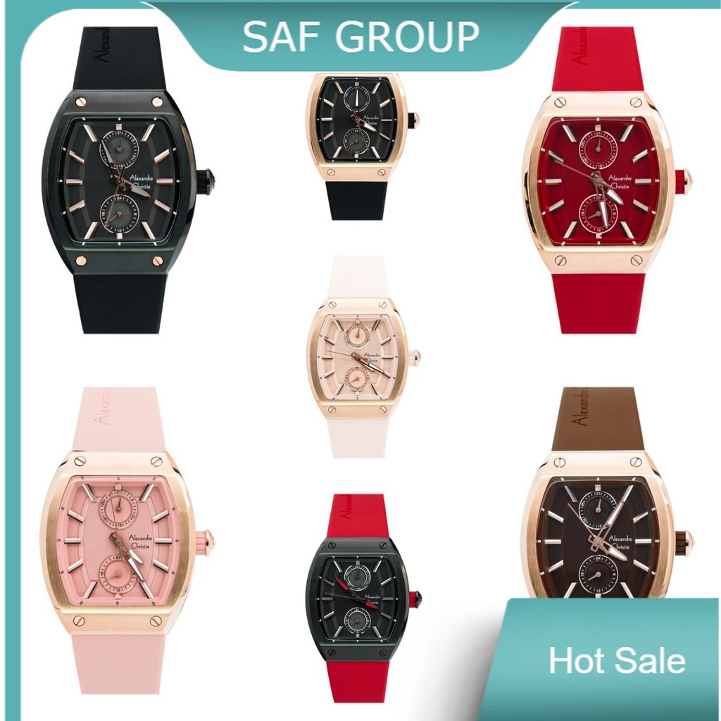 JAM TANGAN WANITA ALEXANDRE CHRISTIE AC 2944 / AC2944 RUBBER ORIGINAL by plp