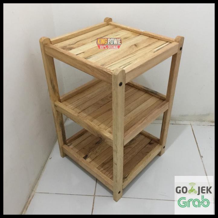 Rak Dispenser 3 Susun Kayu / Rak Serbaguna