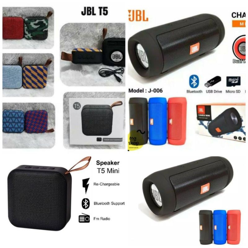 Speaker Wireles Bluetooth Speaker T5 Dan J-006 Super ngebass