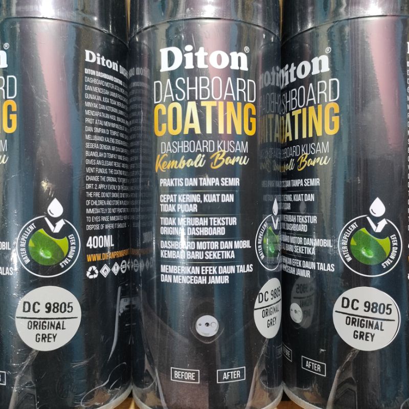 Diton Dashboard Coating Original Grey 9805 DC 9805 400ml Pilok Pilox Cat Diton Dashboard Coating Cat Semprot Dashboard Coating