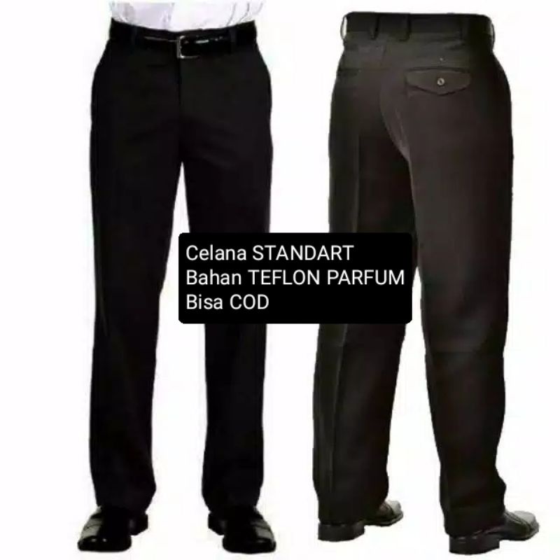 Celana kantor pria STANDART REGULAR FIT | HALUS TEBAL bahan teflon