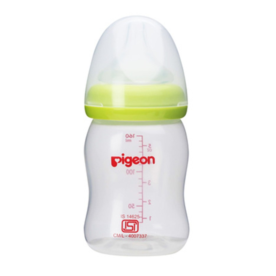 Pigeon Botol Susu Bayi Peristaltic Plus 160 ml Wide Neck, Dot / Nipple SS, Ecer Tanpa Dos