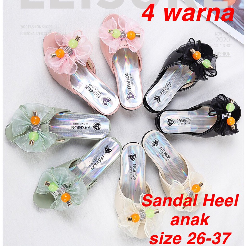 (LOLI-JKT) SD-119 SANDAL HEEL ANAK CEWEK 4 WARNA 26-37