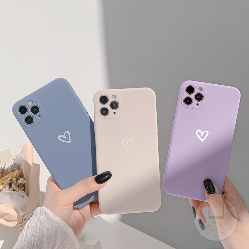 Soft iPhone Case iPhone 7 8 6 6s Plus 11 12 Pro Max X XR XS Max SE 2020 Love Heart Soft Straight Cube Soft Tpu Case