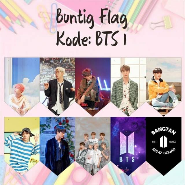 [Bayar di Tempat] Buntig Flag BTS Ready