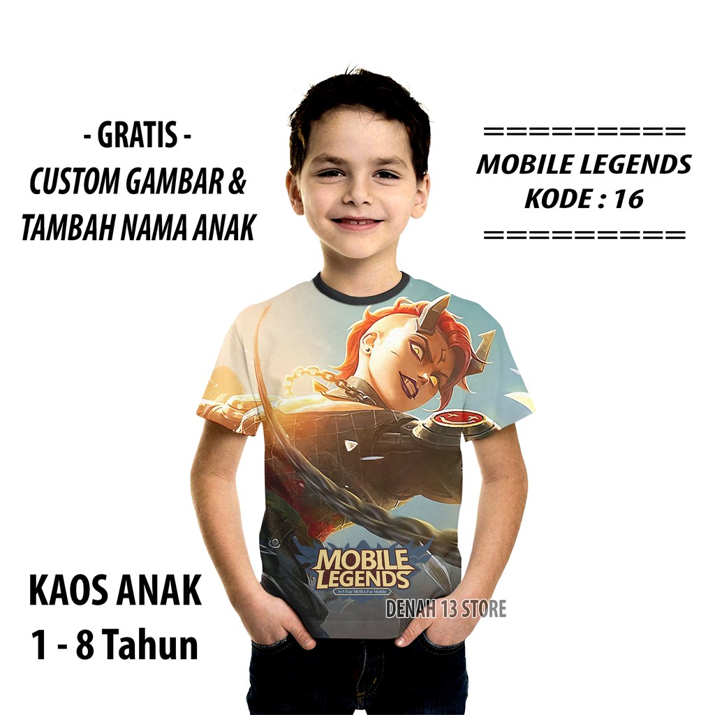 Baju Kaos Anak Mobile Legend Dyrroth Ruins Scavenger Skin Starlight