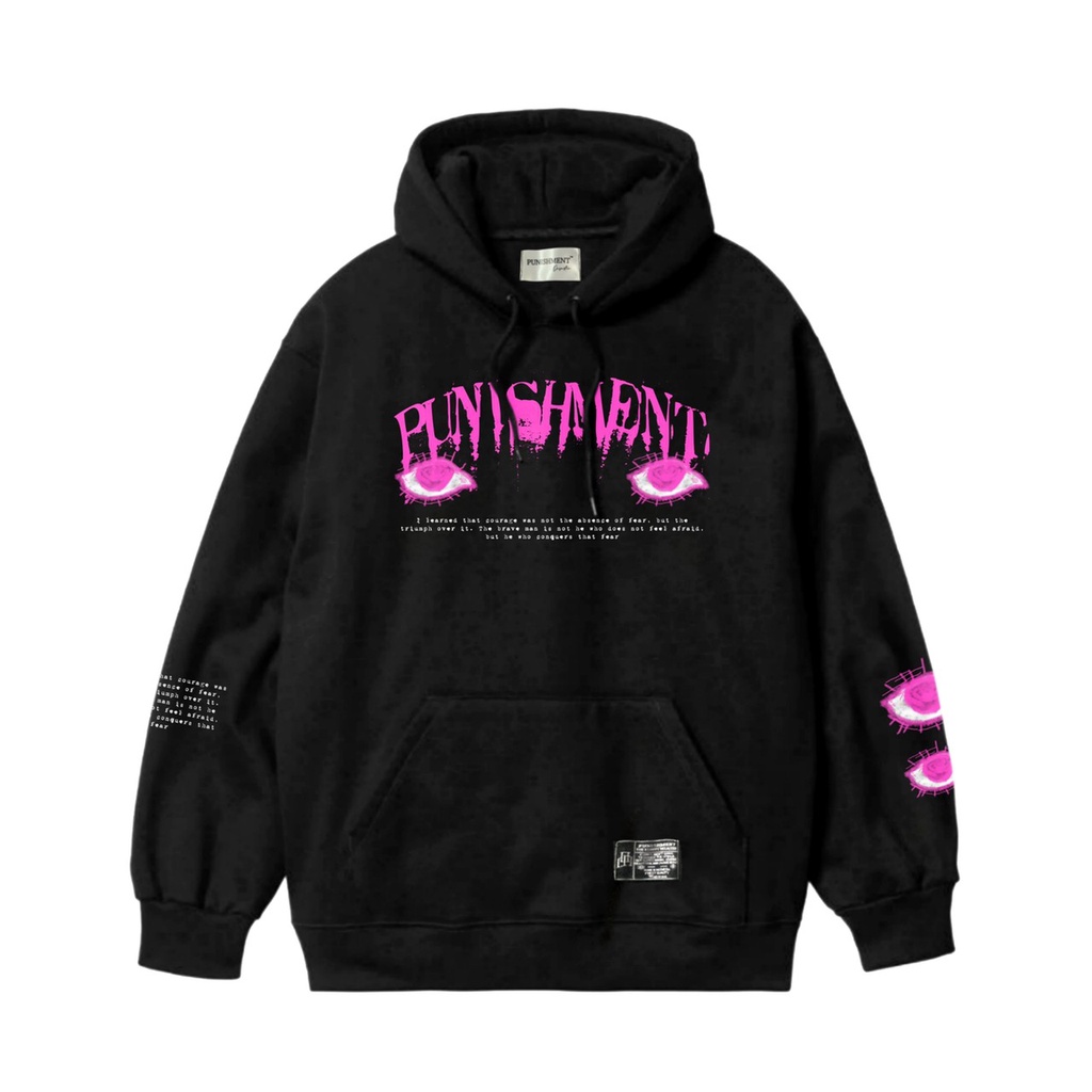 TURUN HARGA !  SWEATER HOODIE PRIA JUMPER ATASAN PRIA WANITA ORIGINAL PUNISHMENT HITAM MOTIF AESTHETIC ART / HOODIE CROP / HOODIE OVERSIZE