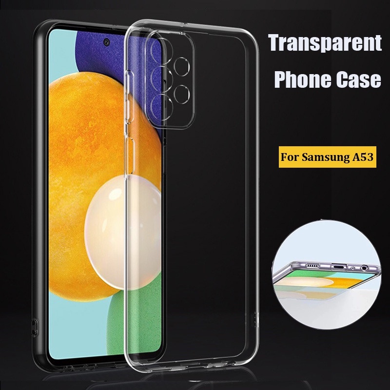 Casing Soft Case TPU Silikon Full Body Transparan Anti Jatuh Untuk Samsung Galaxy A53