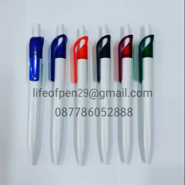 

MINIMAL ORDER 100 Pulpen Pena Promosi Klip Warna Lubang