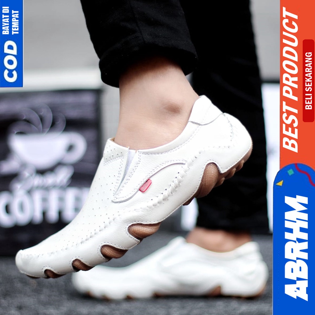 Sepatu Formal Pantofel Kulit Asli Kerja Pria ABRHM BESTRO