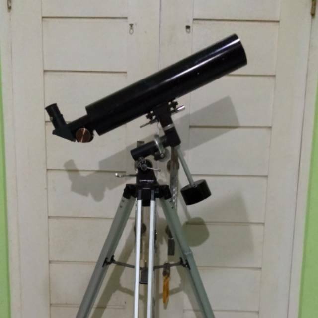 TeleskopTeropong Bintang Lensa Fotocopy Handmade Tripod Equatorial