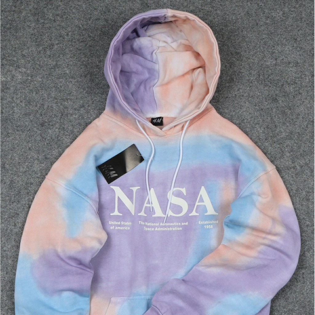 Jaket Sweater Hoodie NASA TIE DYE – Lilac Edition Trendy Casual Unisex Good Brand Quality Stylish