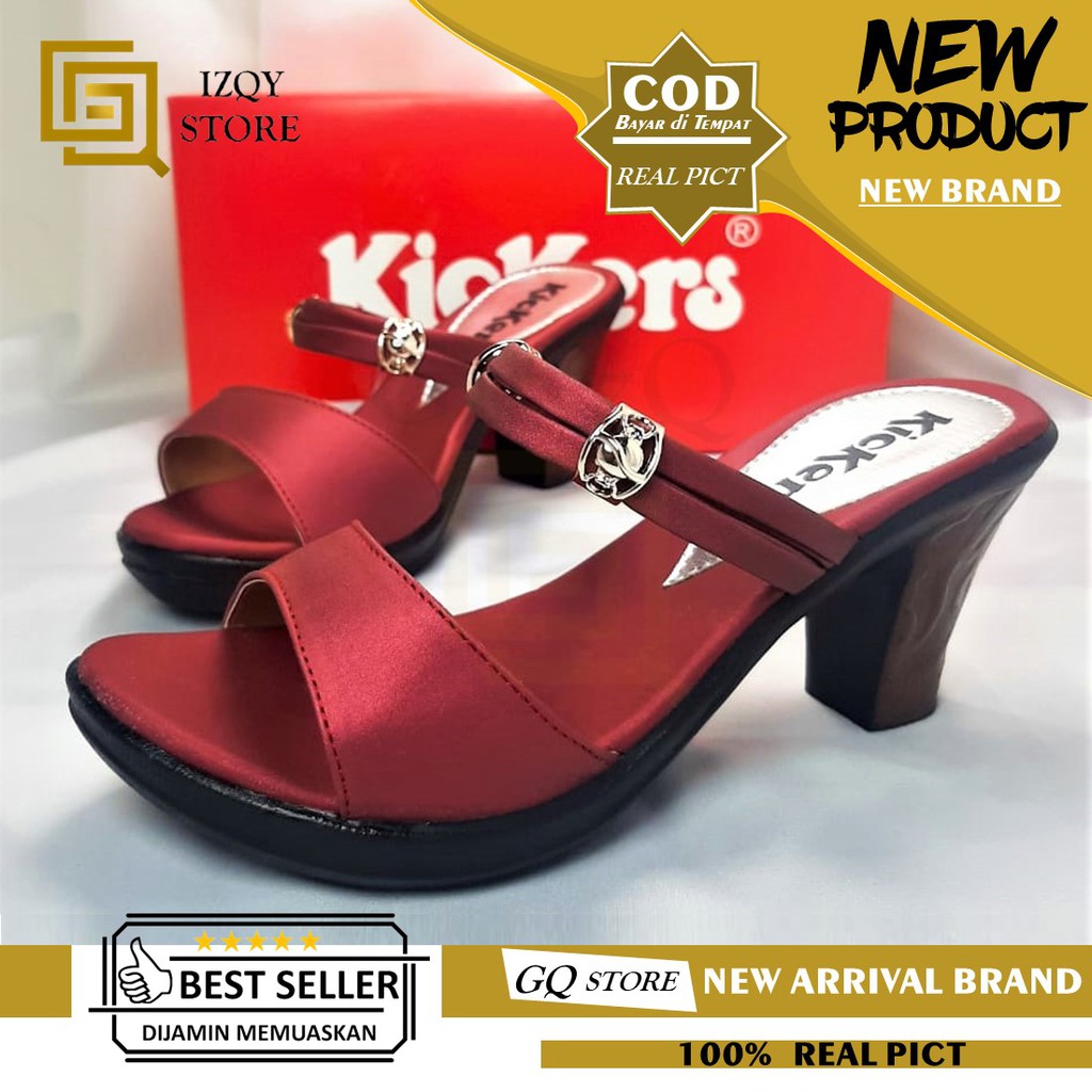 Sandal Wanita Terbaru 2021 High Hills Hak Tinggi Sandal Wanita Murah Kekinian Selop remaja Kickers
